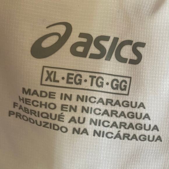 NEW ASICS Junior's Upsurge Warm Up Track Jacket Size XL Red White Full Zip - Picture 5 of 7